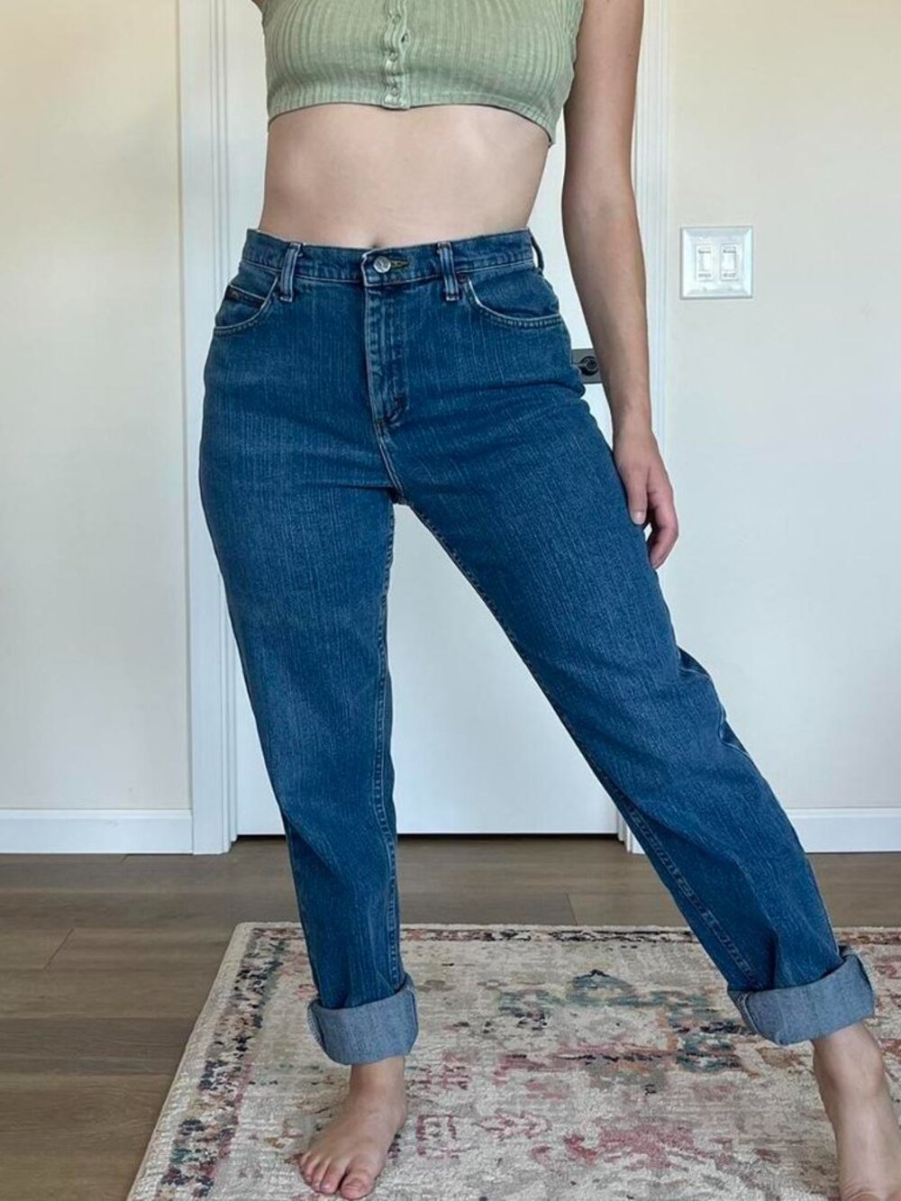 Lee Blue Denim Riders Jeans - Picture 6 of 7